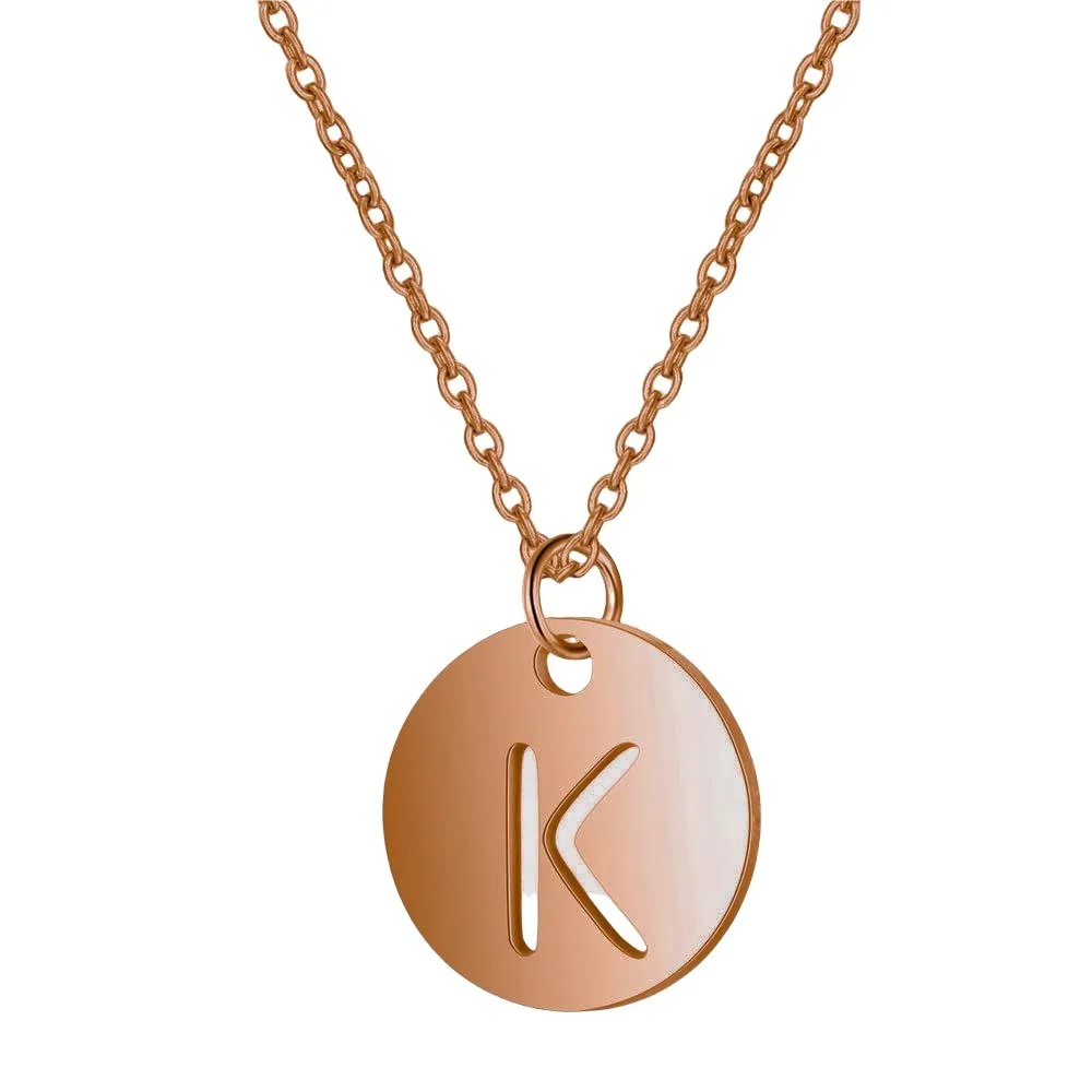 Initial Necklace Rose Gold (A-Z)