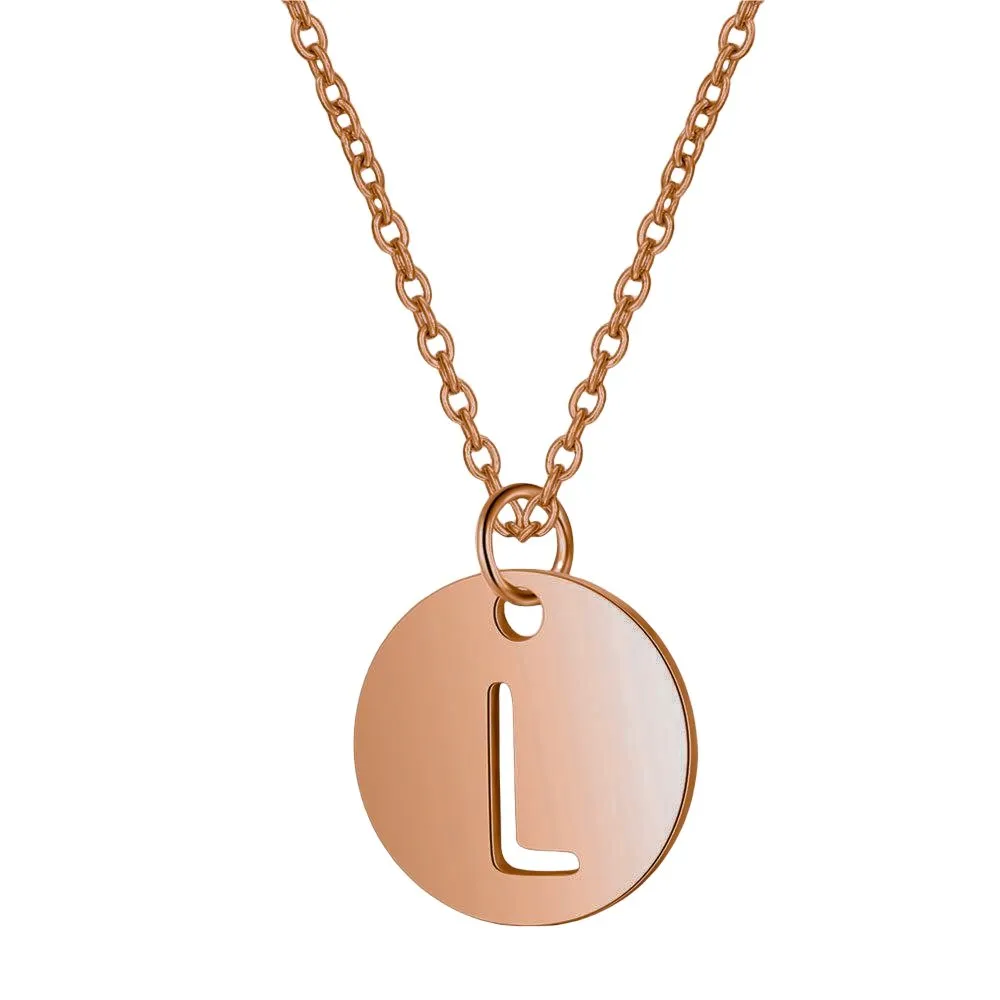 Initial Necklace Rose Gold (A-Z)