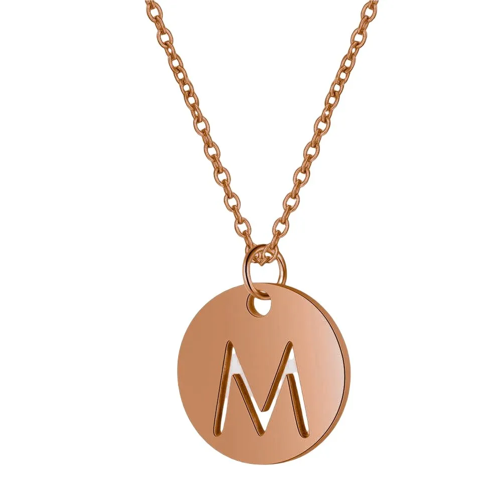 Initial Necklace Rose Gold (A-Z)