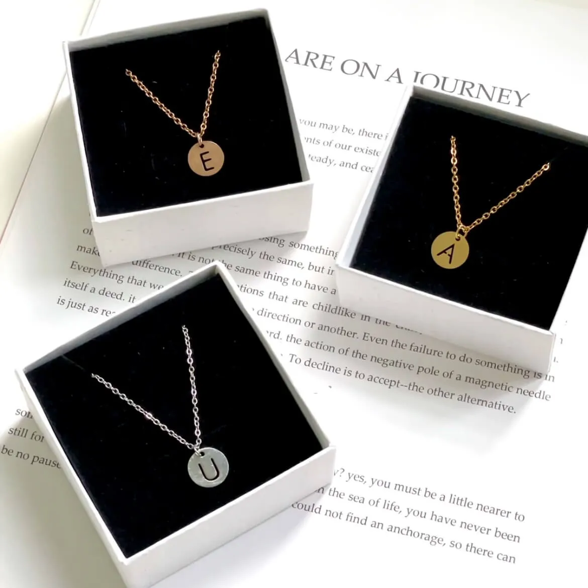 Initial Necklace Rose Gold (A-Z)