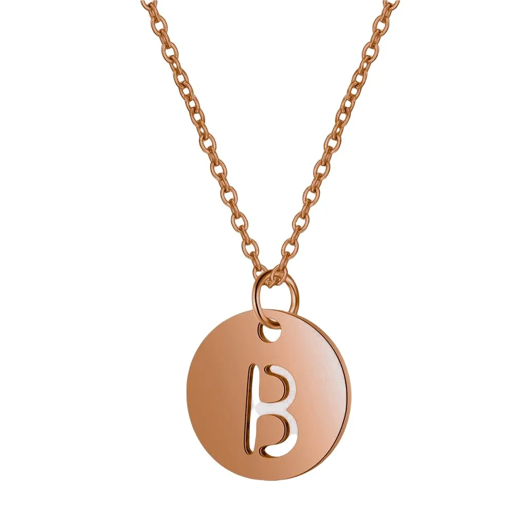 Initial Necklace Rose Gold (A-Z)