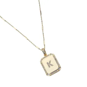 Initial Tile Necklace