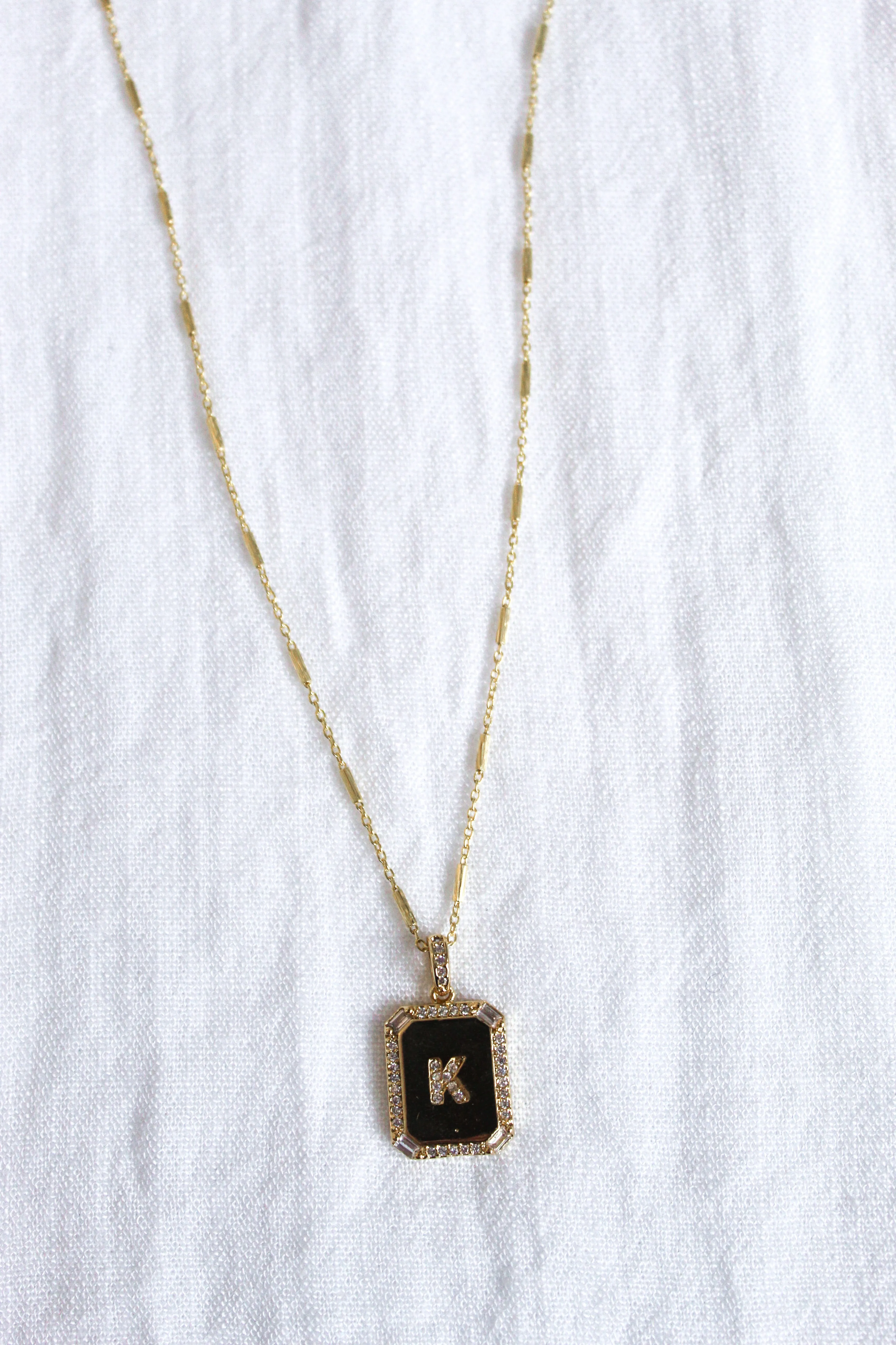 Initial Tile Necklace