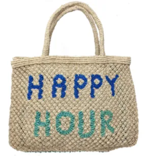 Jackson Large Jute HAPPY HOUR Tote