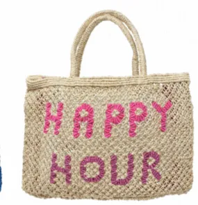 Jackson Small Jute HAPPY HOUR Tote