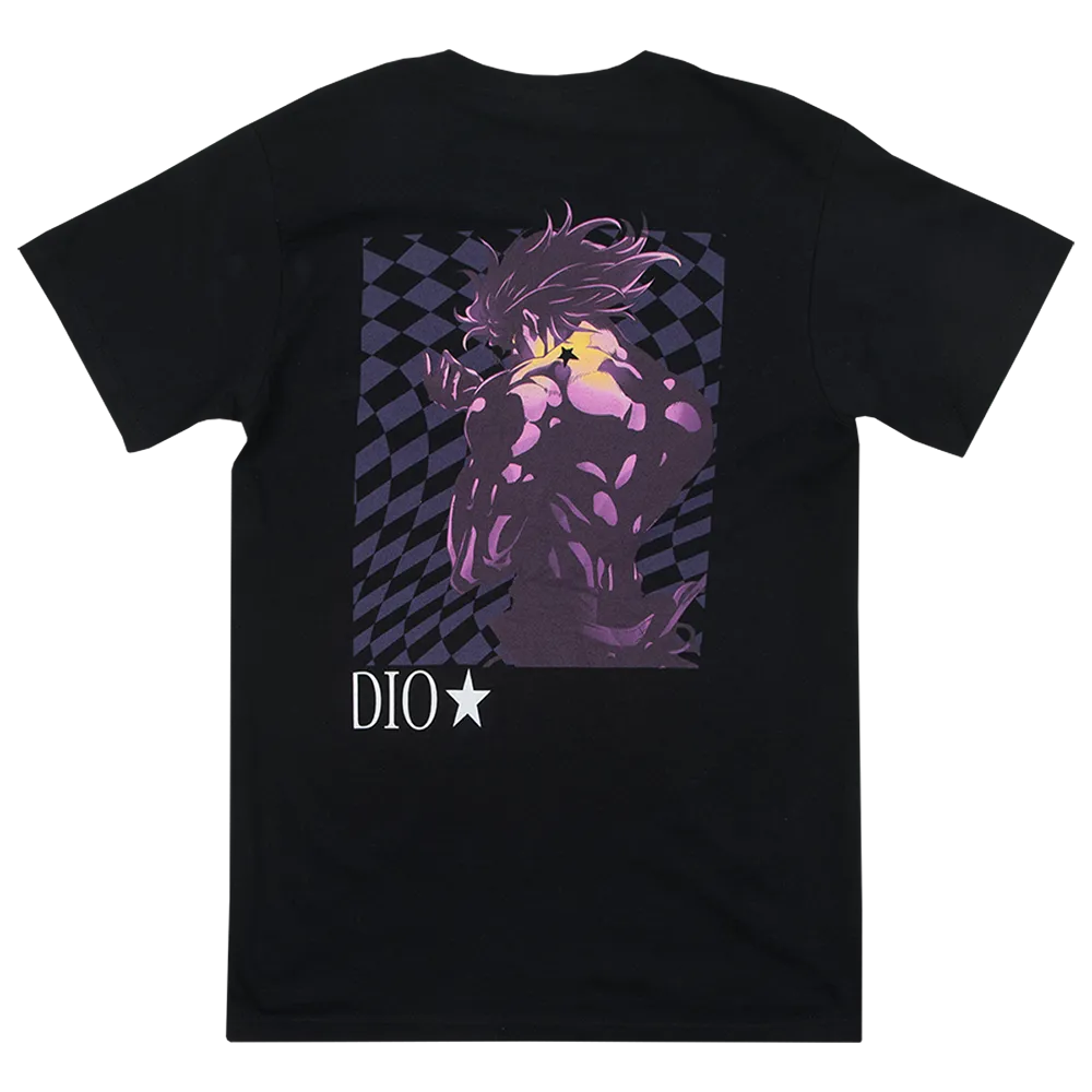 Jotaro Checkered Black Tee