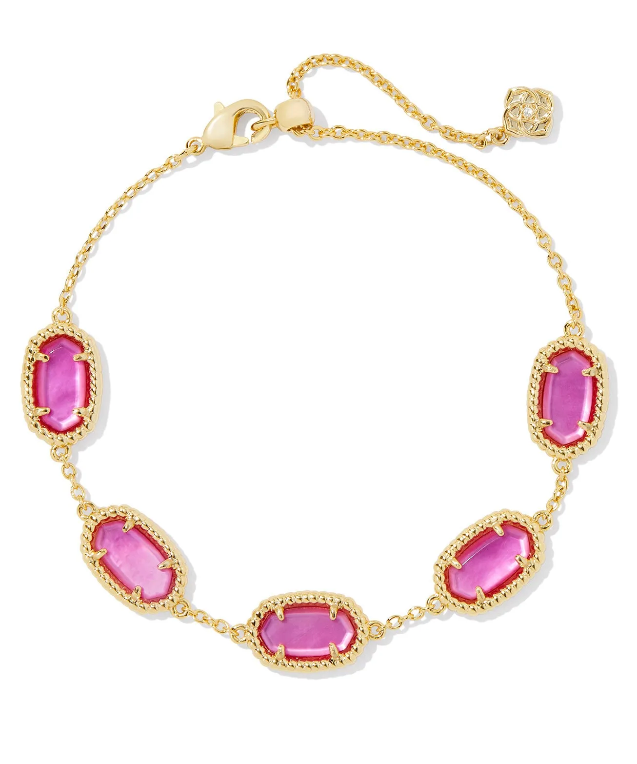 Kendra Scott Grayson Ridge Frame Link Bracelet - Gold/Golden Abalone, Gold/Azalea Illusion OR Gold/Indigo Watercolor