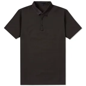 Lanvin Slim Fit Grosgrain PoloDark Grey