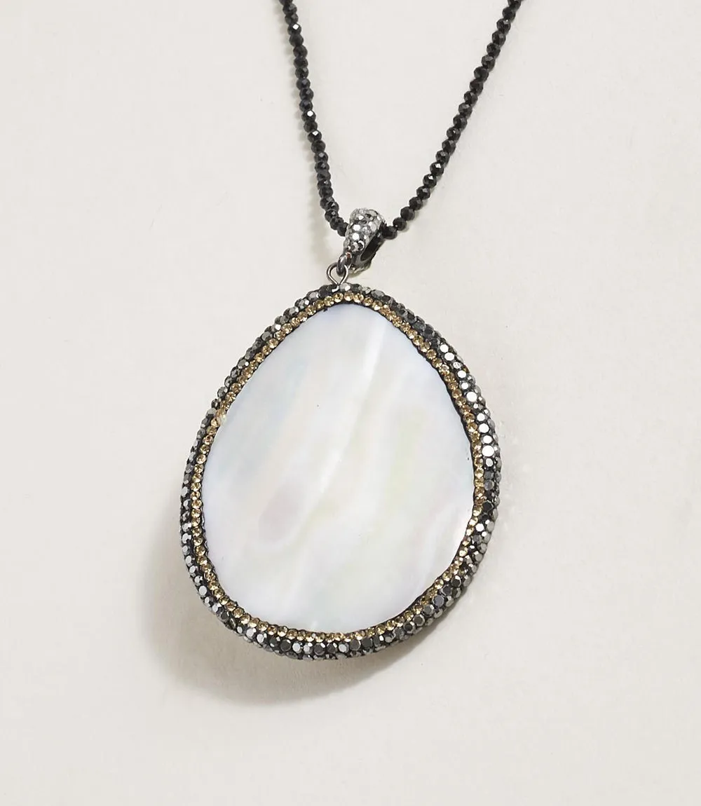 Large Mother of Pearl Pendant Necklace