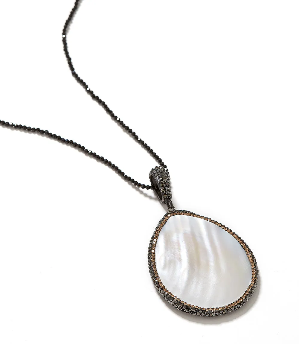 Large Mother of Pearl Pendant Necklace