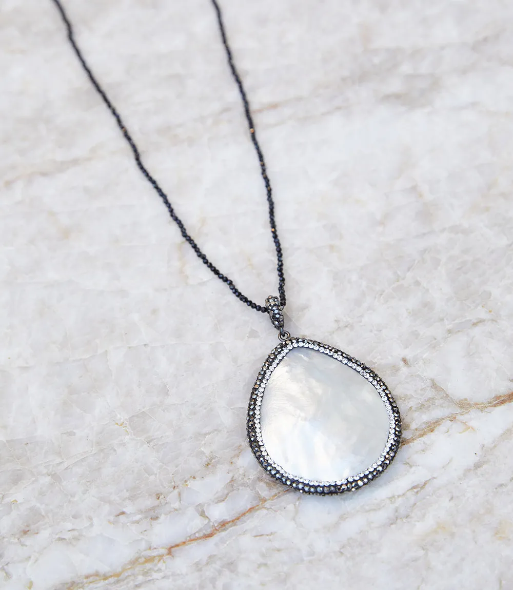 Large Mother of Pearl Pendant Necklace