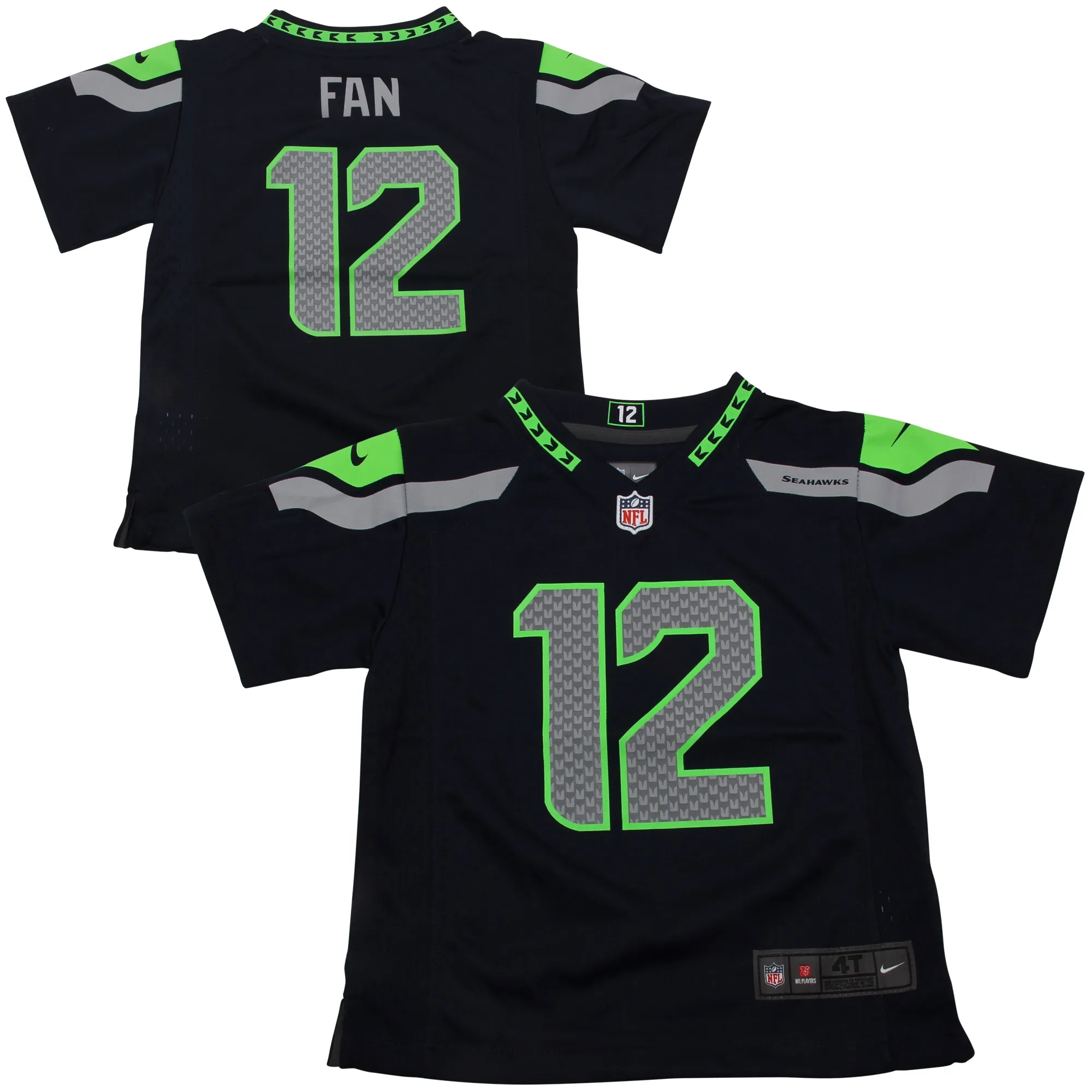 Lids Toddler Nike 12s Navy Seattle Seahawks Game Jersey