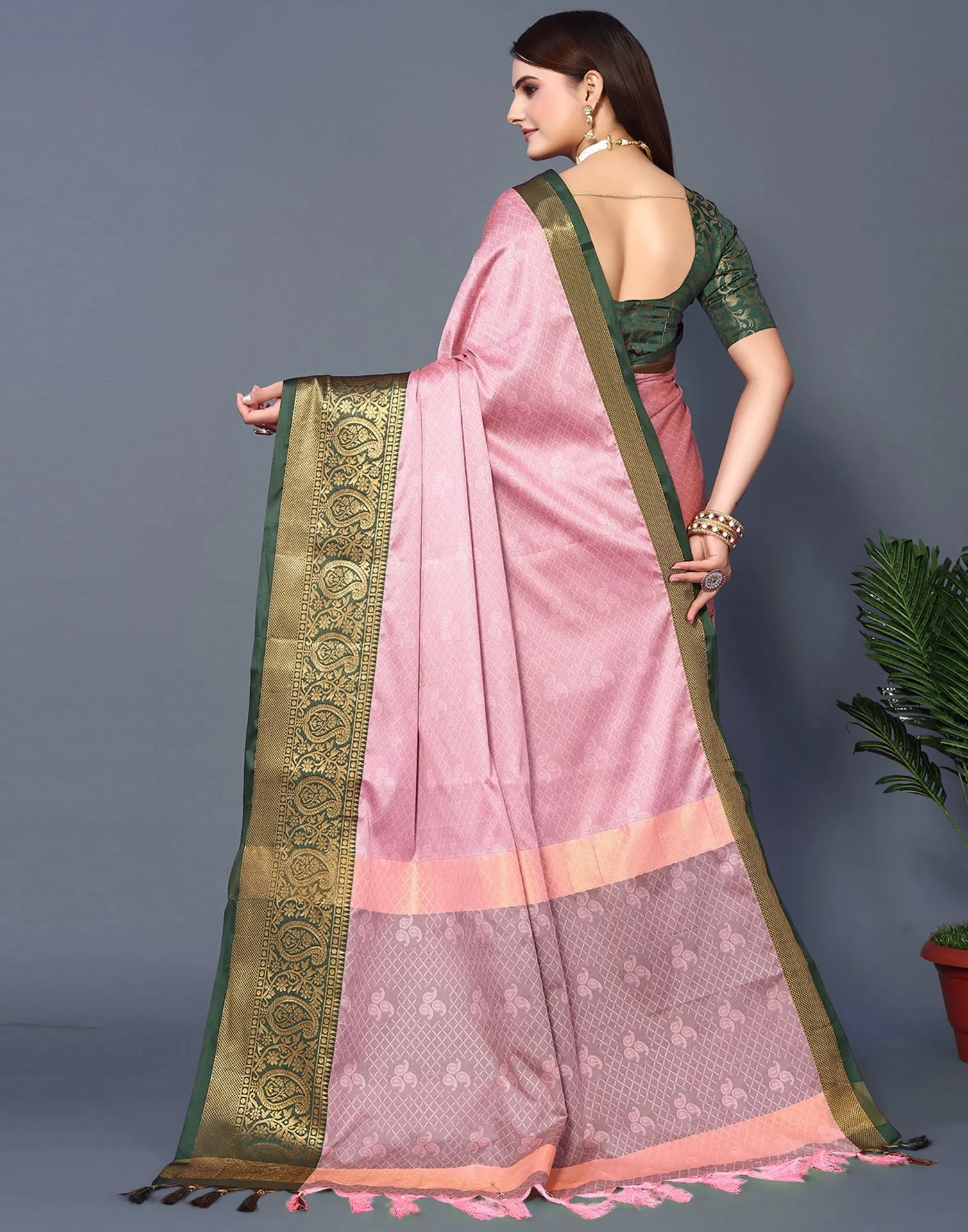 Light Pink Cotton Saree