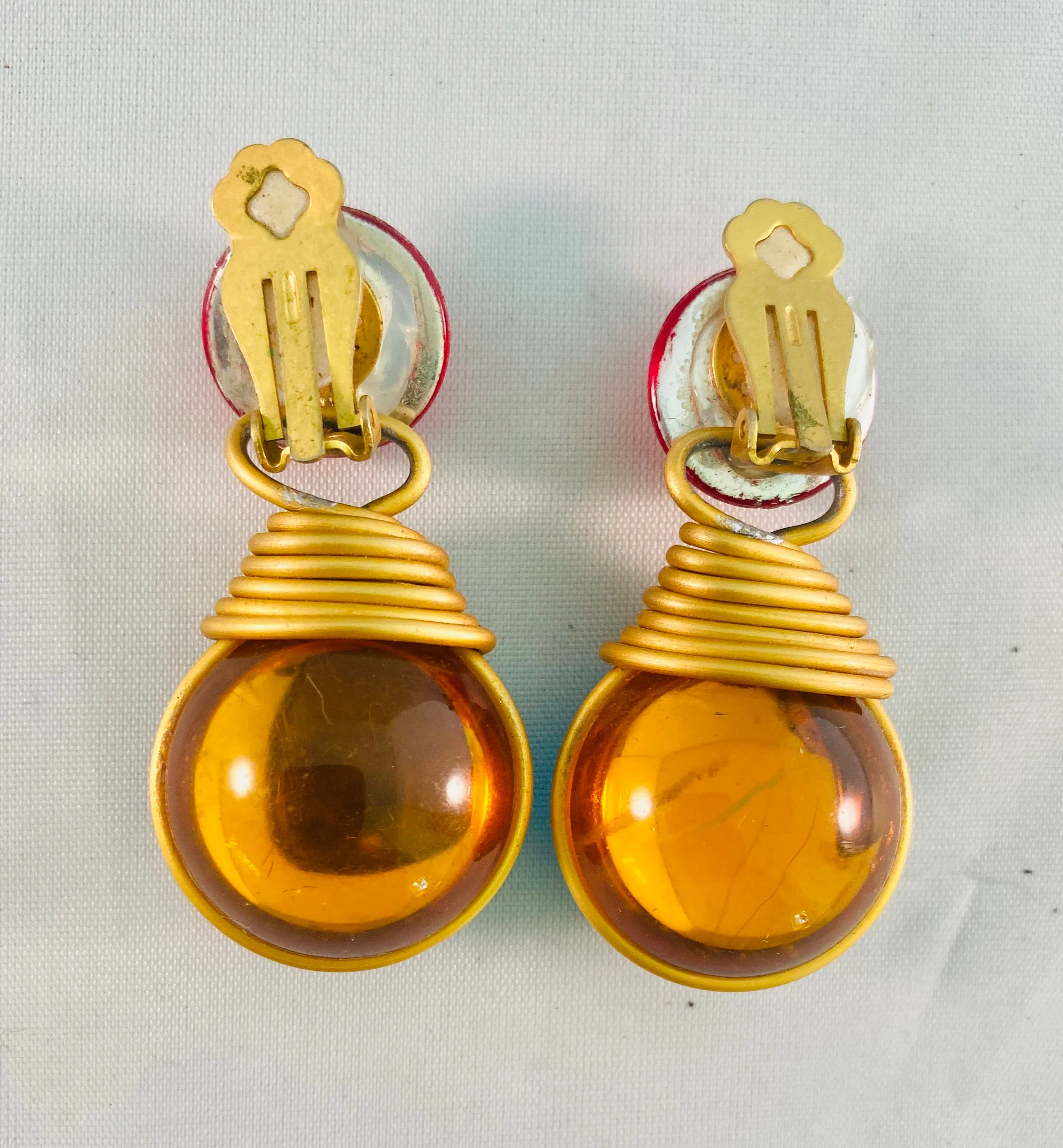 Lucite Earrings Vintage