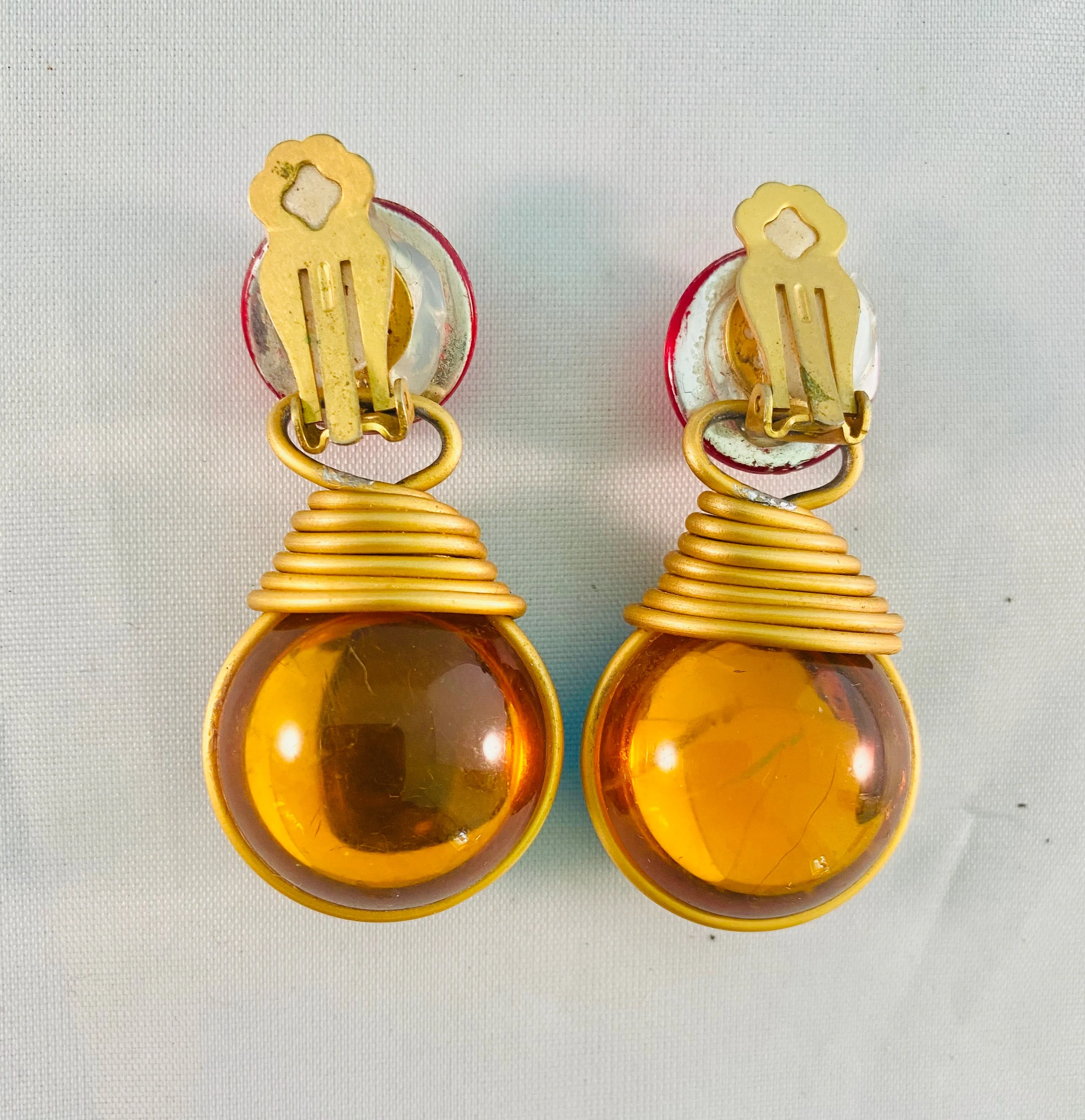 Lucite Earrings Vintage