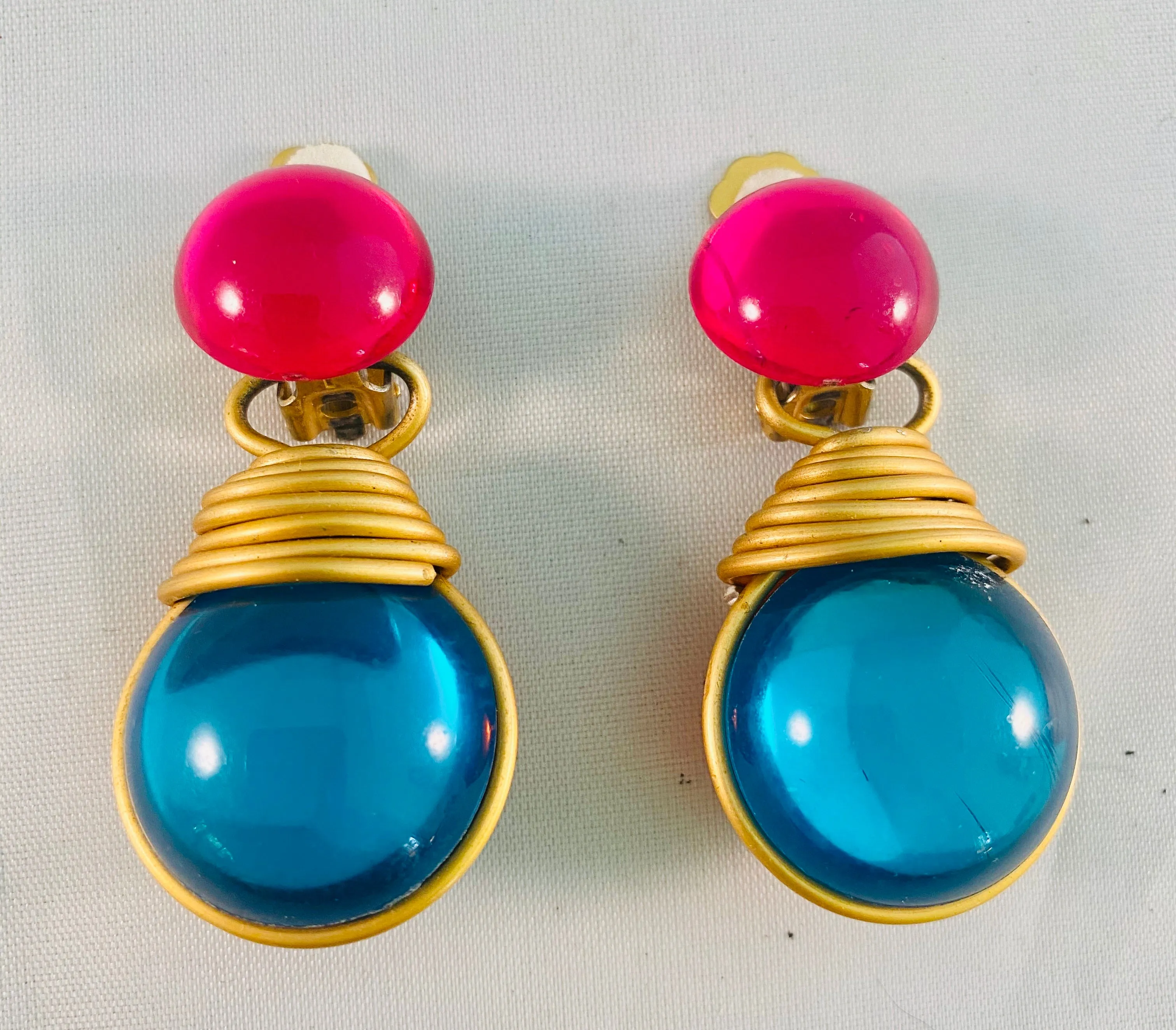 Lucite Earrings Vintage