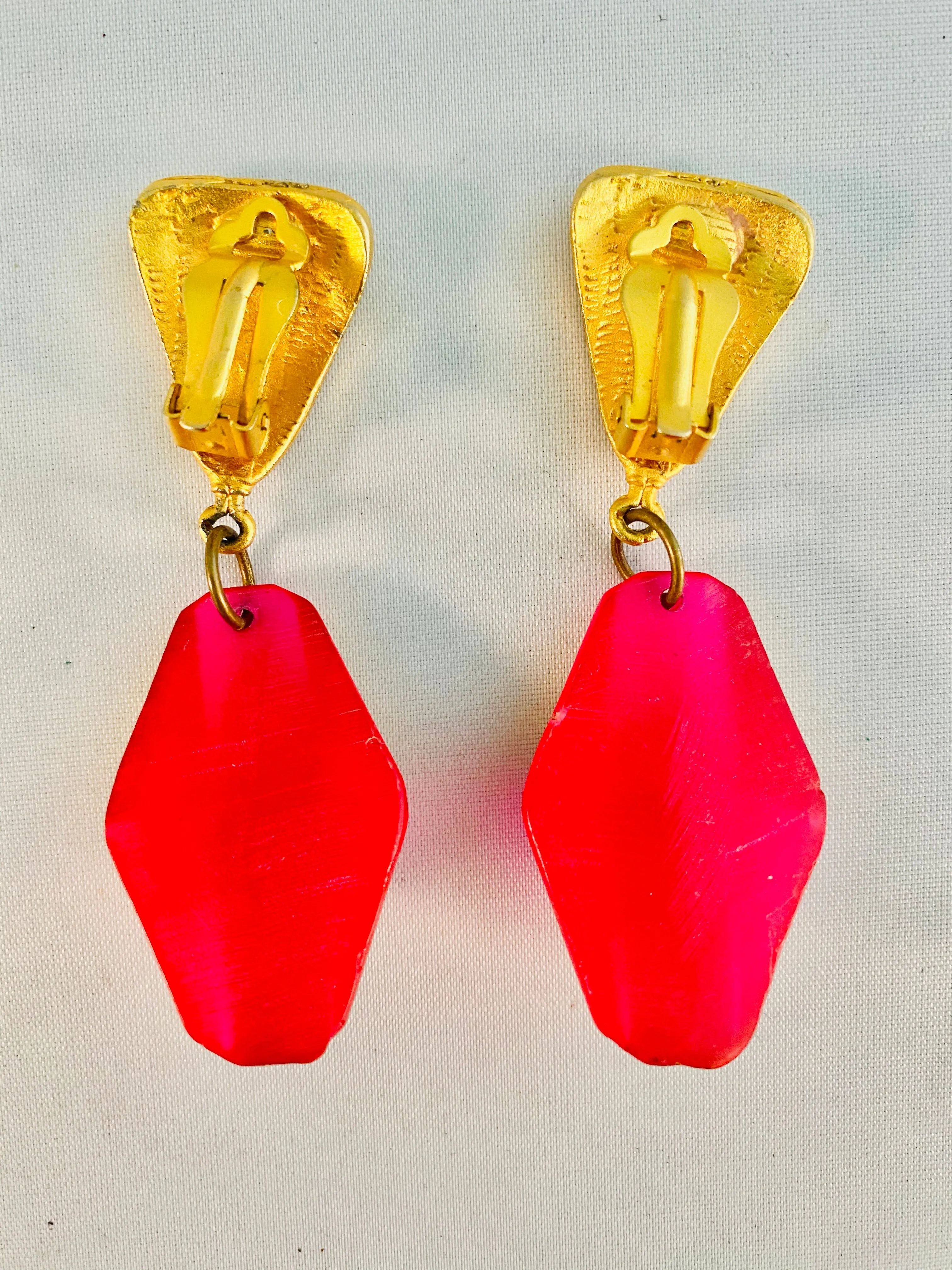 Lucite Vintage Earrings