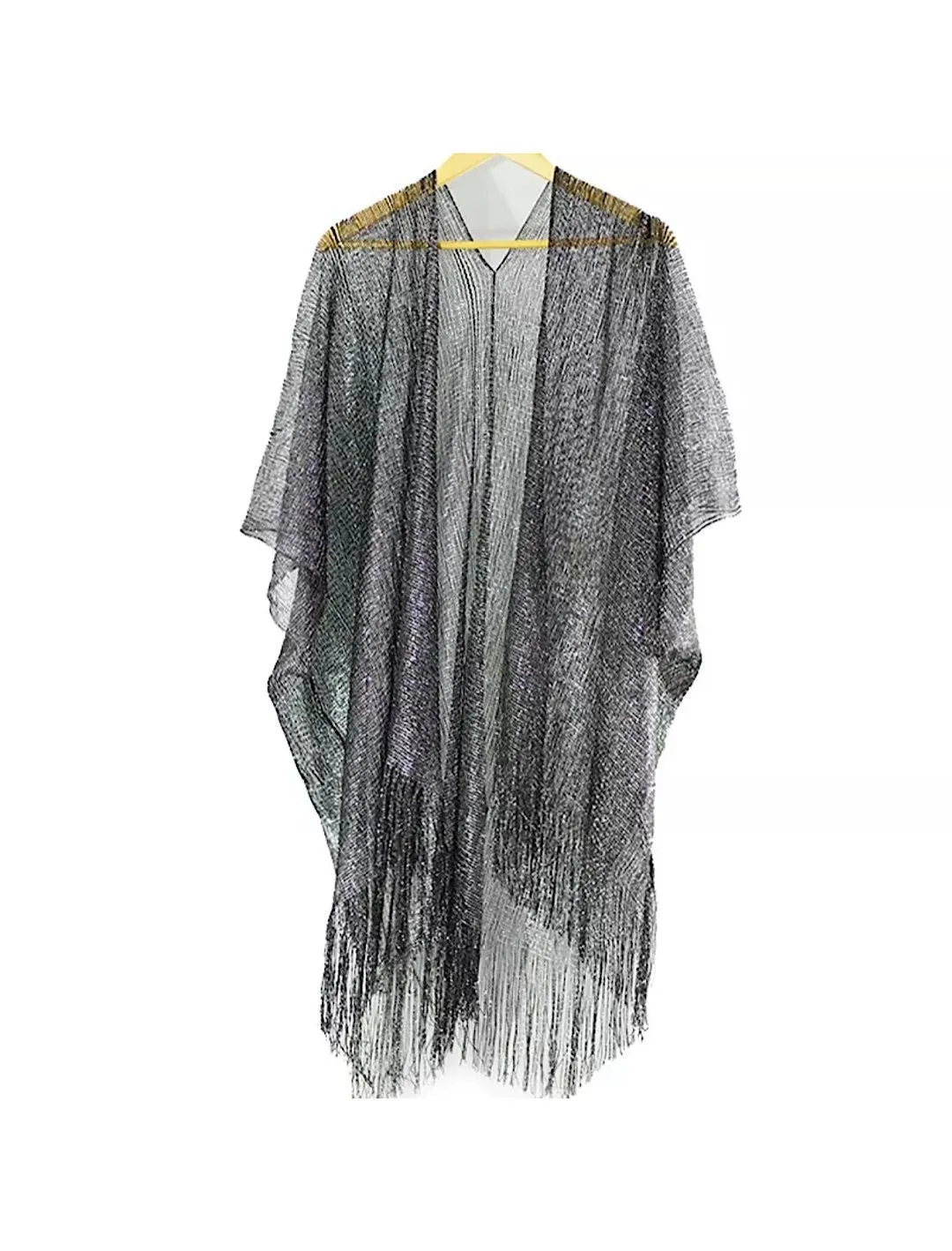 Metallic Thread Loose Sheer Cover Up