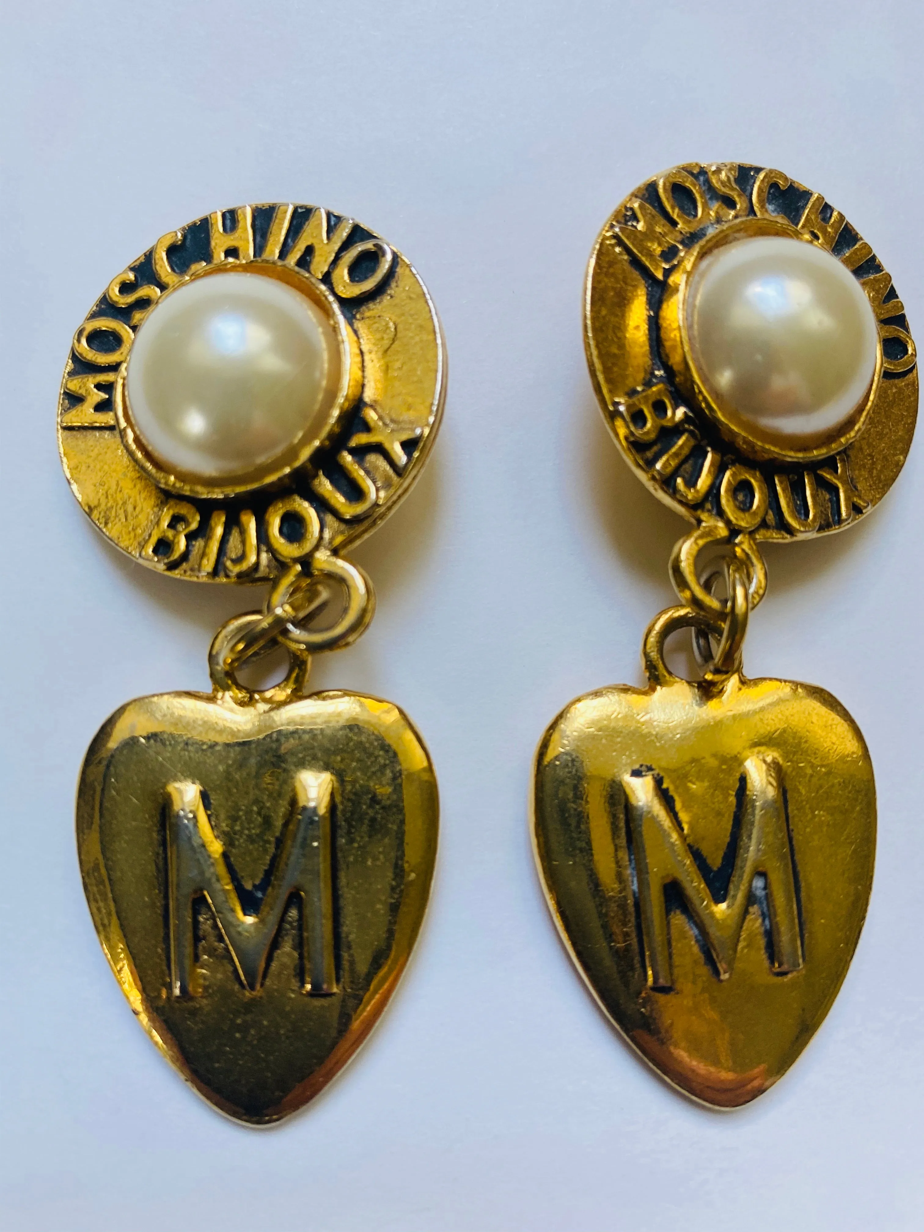 Moschino heart earrings