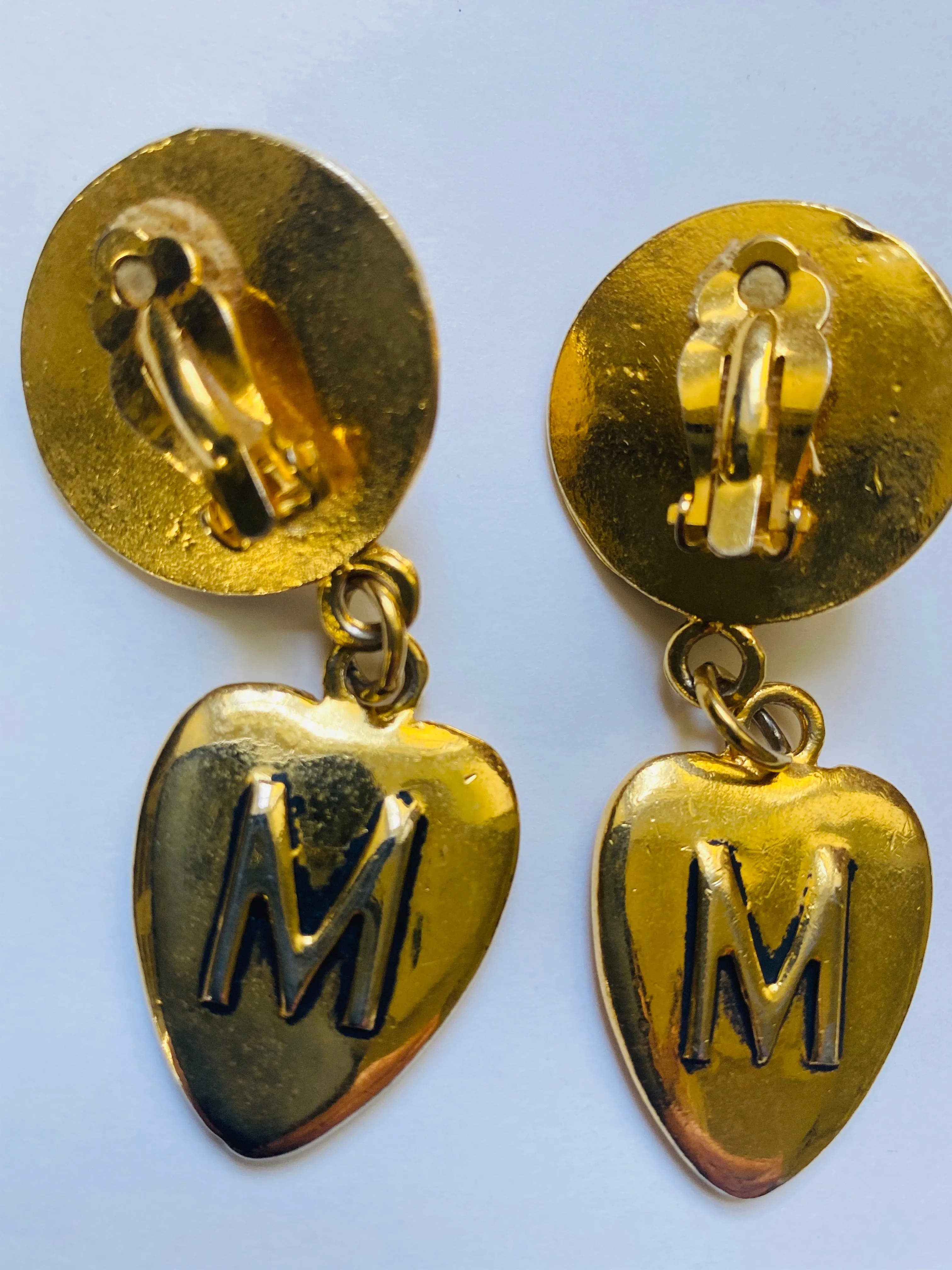 Moschino heart earrings