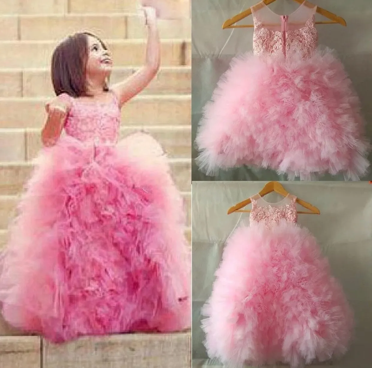 Mother and Daughter Ruffle Formal Dresses