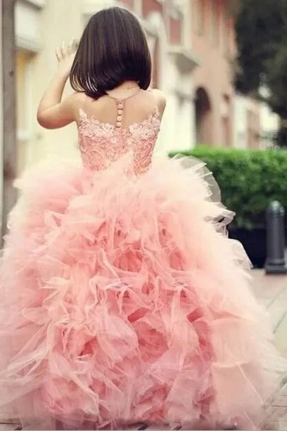 Mother and Daughter Ruffle Formal Dresses