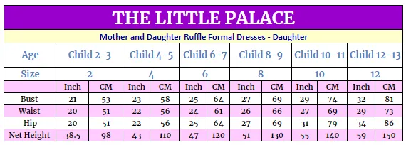 Mother and Daughter Ruffle Formal Dresses