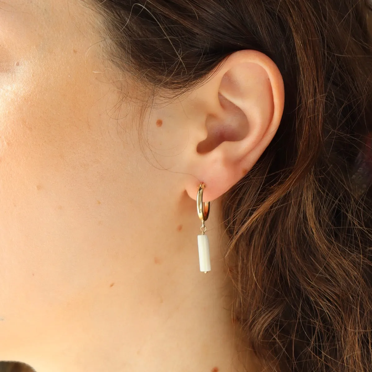 Mother of Pearl Hoops