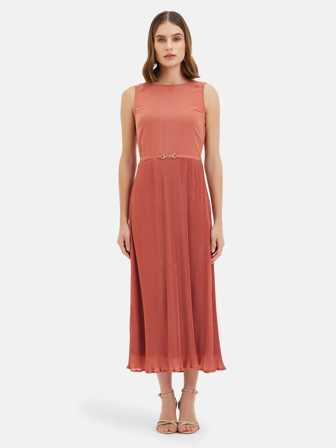 Nadia Pleated Midi Dress