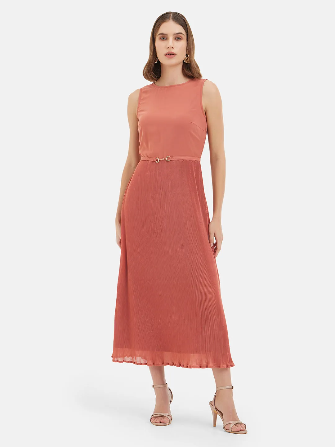 Nadia Pleated Midi Dress