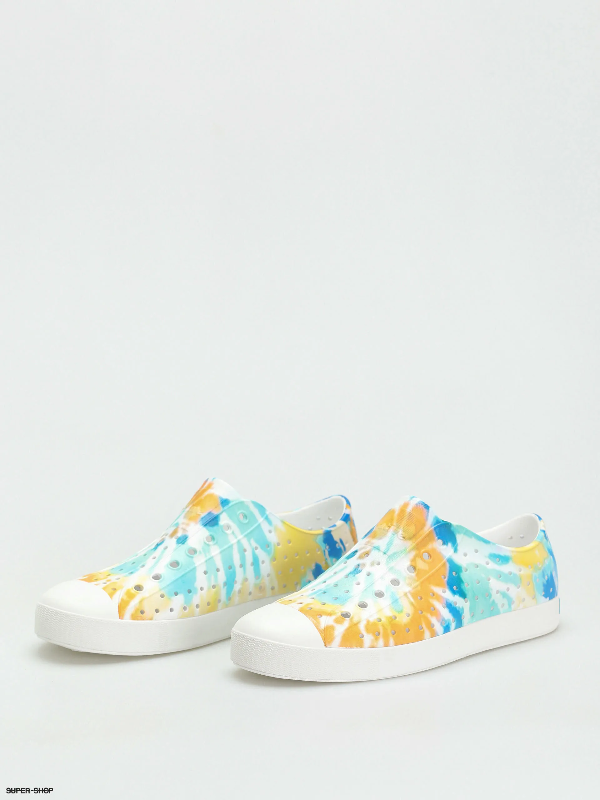 Native Jefferson Print Shoes (shell white/shell white/orange tie dye)