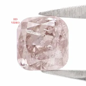 Natural Loose Cushion Brown Pink Color Diamond 0.38 CT 4.20 MM Cushion Shape Rose Cut Diamond KR1539