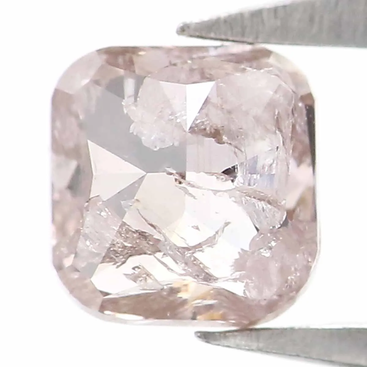 Natural Loose Cushion Brown Pink Color Diamond 0.38 CT 4.20 MM Cushion Shape Rose Cut Diamond KR1539