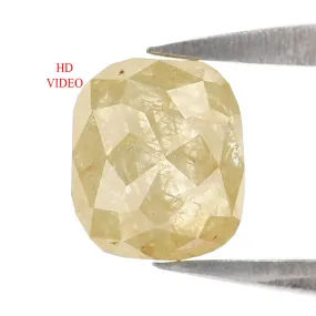 Natural Loose Cushion Yellow Grey Color Diamond 1.00 CT 5.70 MM Cushion Shape Rose Cut Diamond L8676