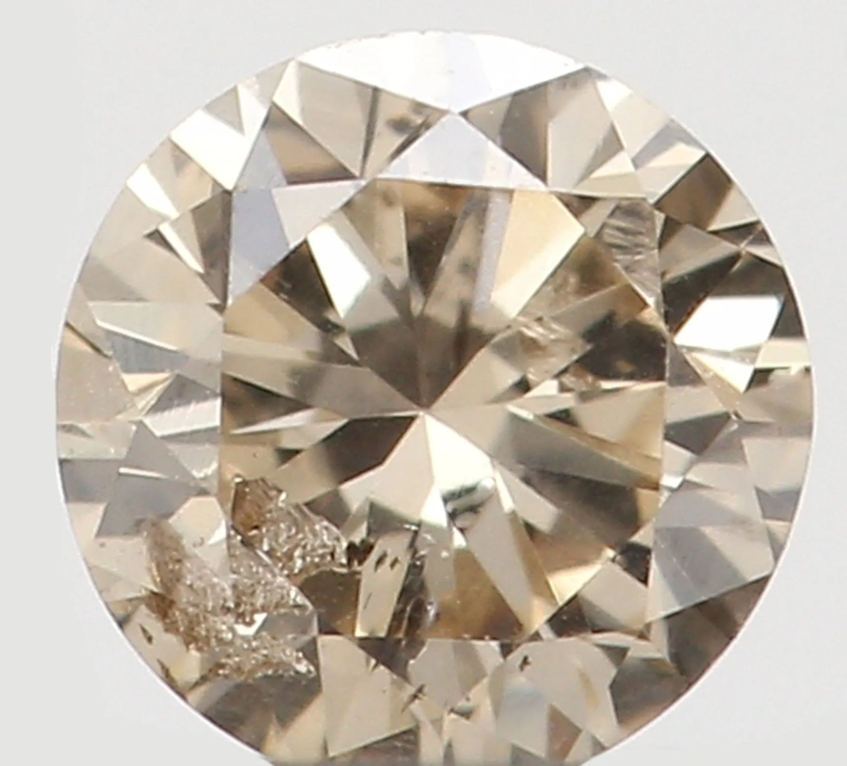 Natural Loose Diamond Round Brown Color I1 Clarity 3.30 MM 0.133 Ct KR1222