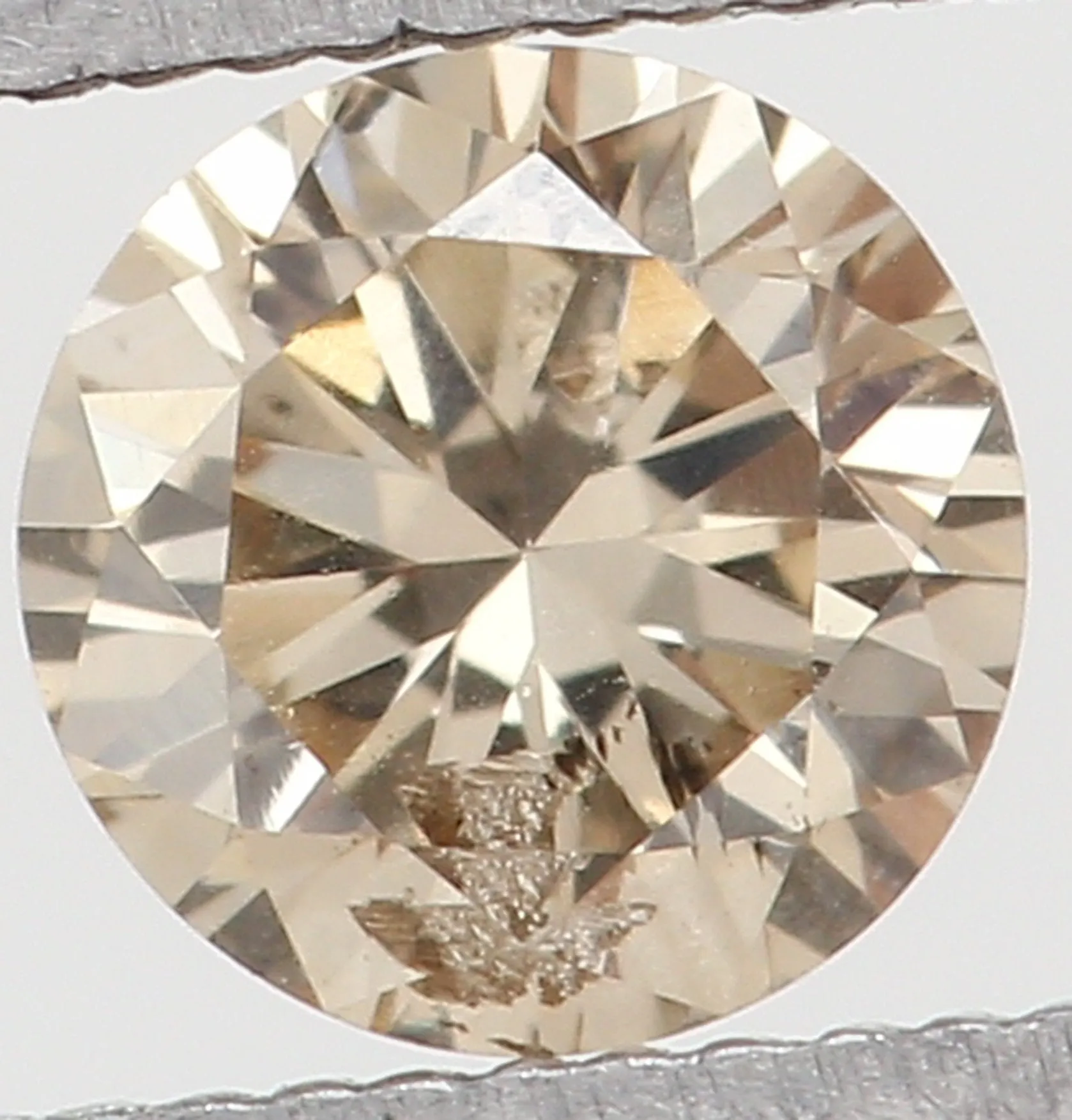 Natural Loose Diamond Round Brown Color I1 Clarity 3.30 MM 0.133 Ct KR1222