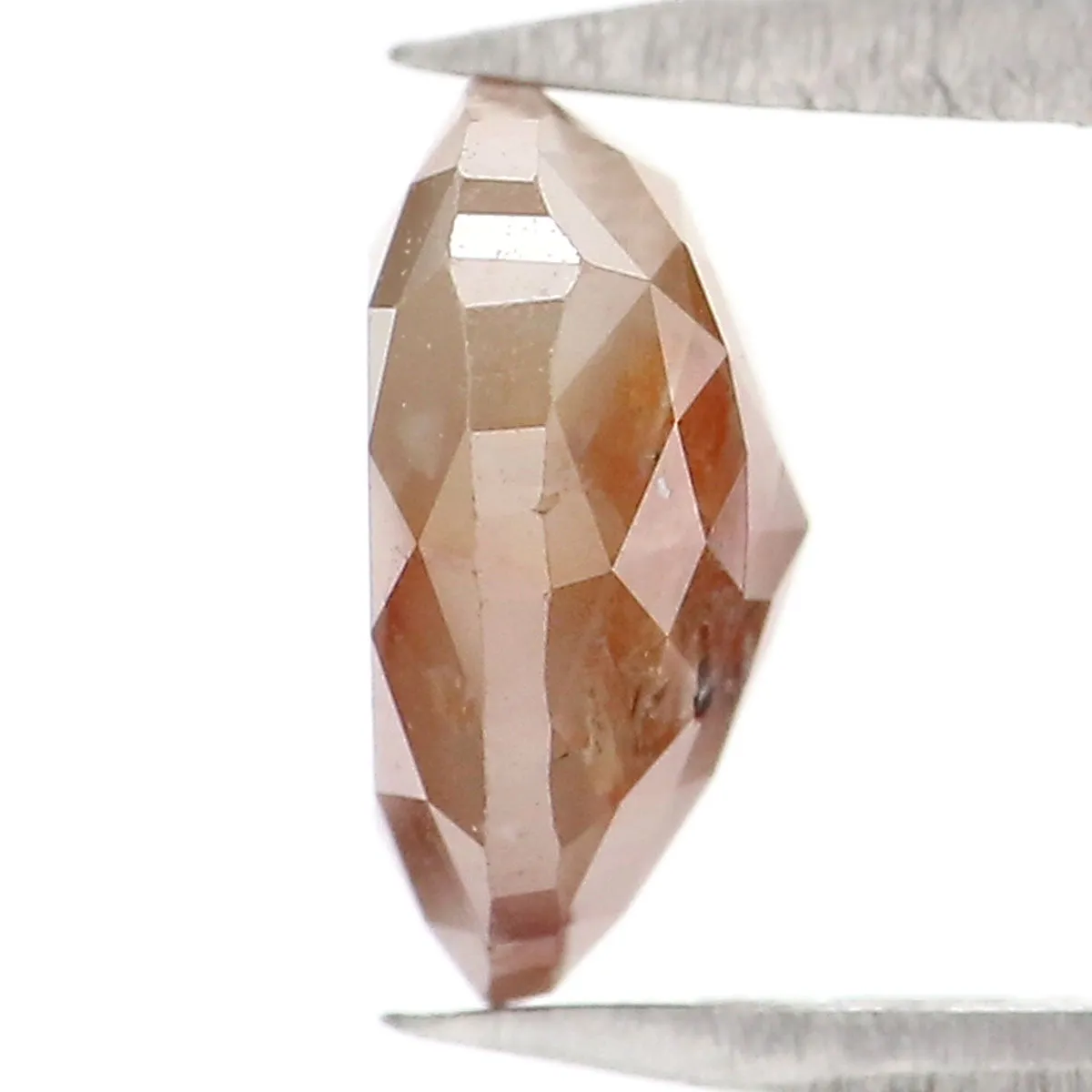 Natural Loose Heart Brown Grey Color Diamond 1.57 CT 7.14 MM Heart Shape Rose Cut Diamond L6050