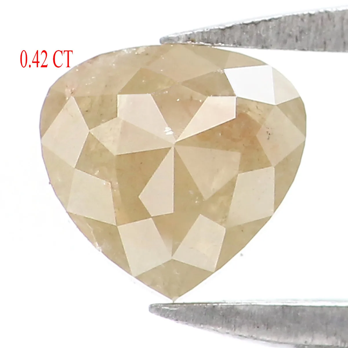 Natural Loose Heart Diamond Grey Color 0.42 CT 4.80 MM Heart Shape Rose Cut Diamond KR1270