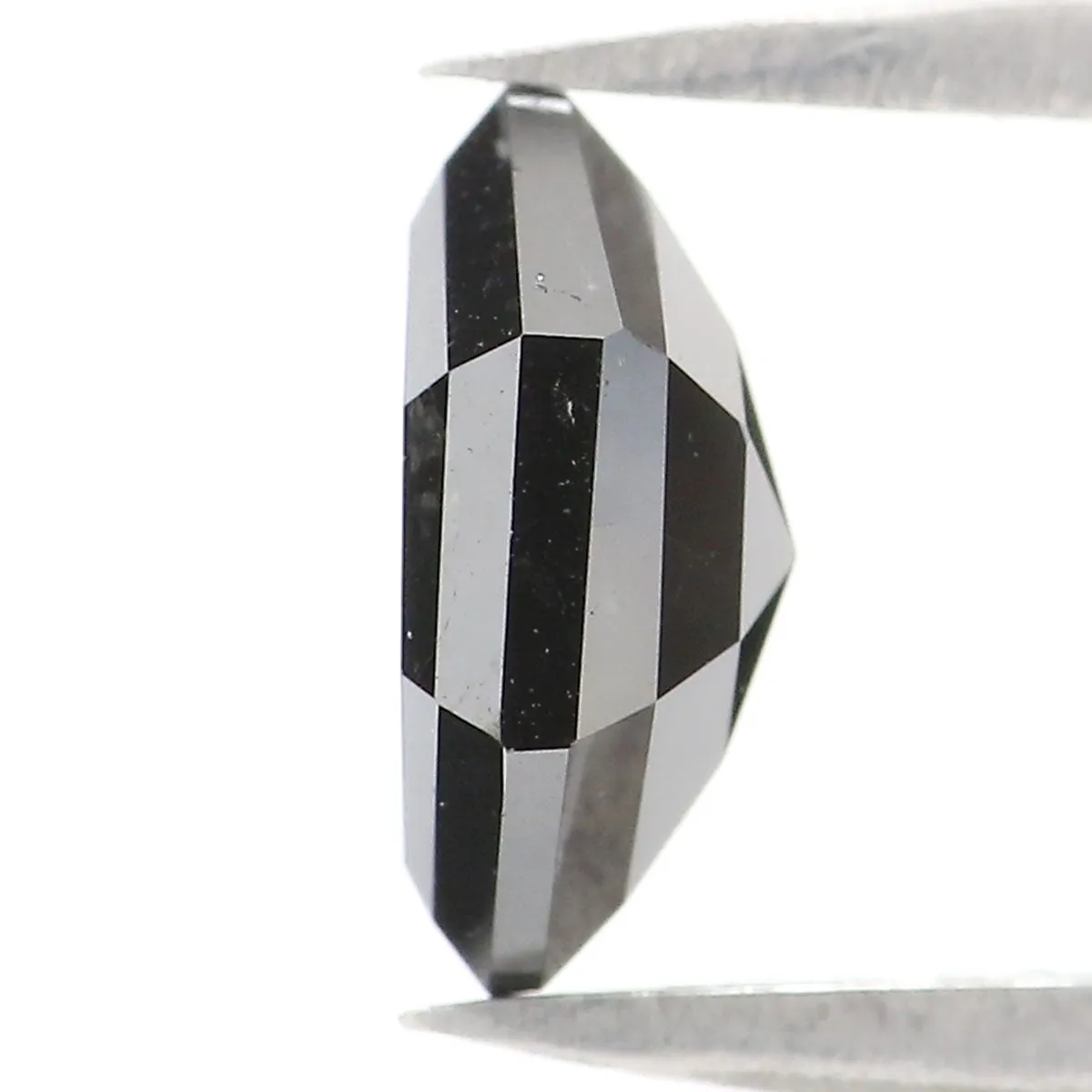 Natural Loose Hexagon Diamond Black Color 1.59 CT 8.35 MM Hexagon Shape Rose Cut Diamond KR2232