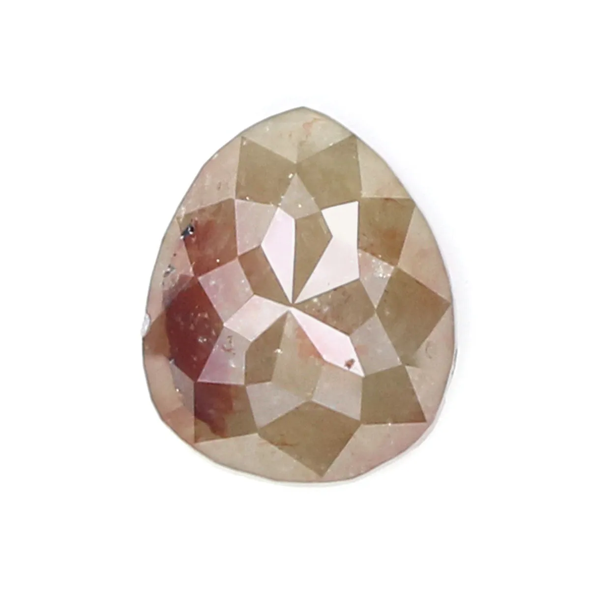 Natural Loose Pear Grey Brown Color Diamond 1.28 CT 7.50 MM Pear Shape Rose Cut Diamond L6718