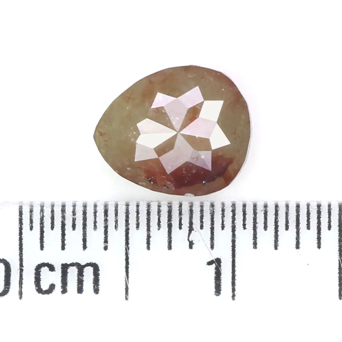 Natural Loose Pear Grey Brown Color Diamond 1.28 CT 7.50 MM Pear Shape Rose Cut Diamond L6718