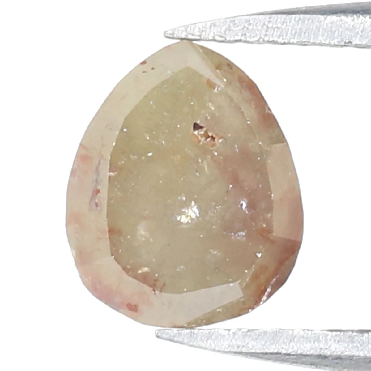 Natural Loose Pear Grey Brown Color Diamond 1.28 CT 7.50 MM Pear Shape Rose Cut Diamond L6718