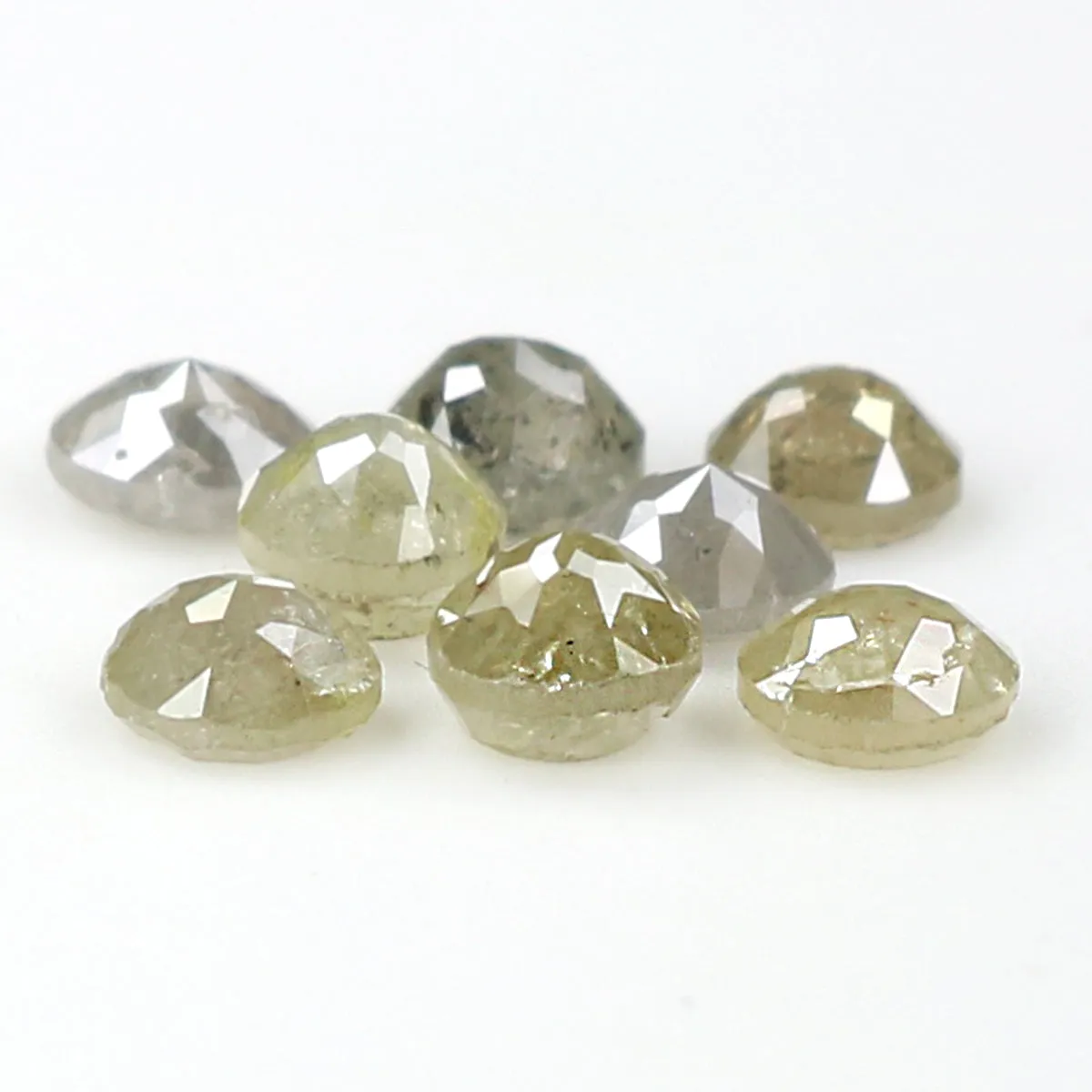 Natural Loose Rose Cut Diamond Yellow Grey Color 1.38 CT 3.10 MM Rose Cut Shape Diamond L1733