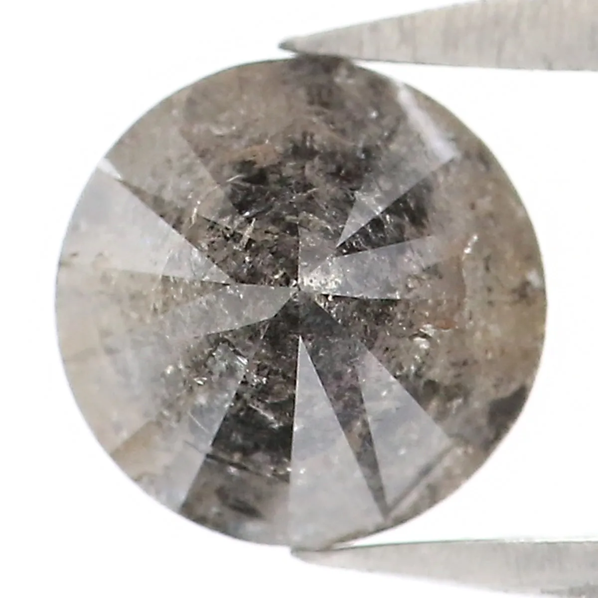 Natural Loose Round Brilliant Cut Diamond Black Grey Color 1.20 CT 5.90 MM Round Shape Diamond L8572