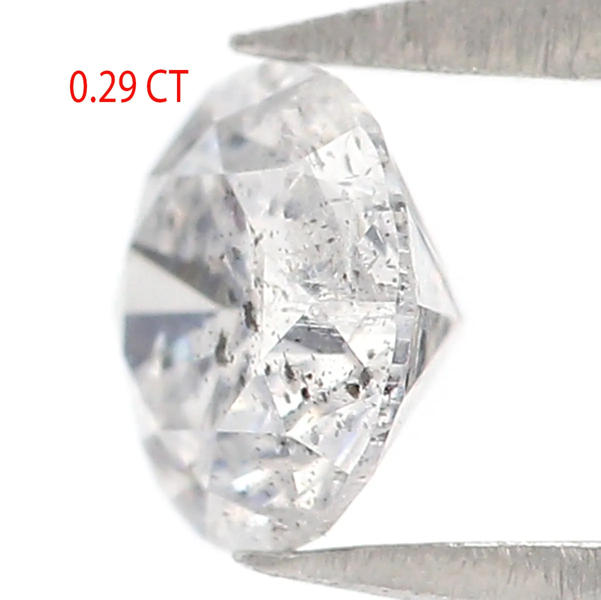 Natural Loose Round Salt And Pepper Diamond Black Grey Color 0.29 CT 4.10 MM Round Brilliant Cut Diamond KR2003