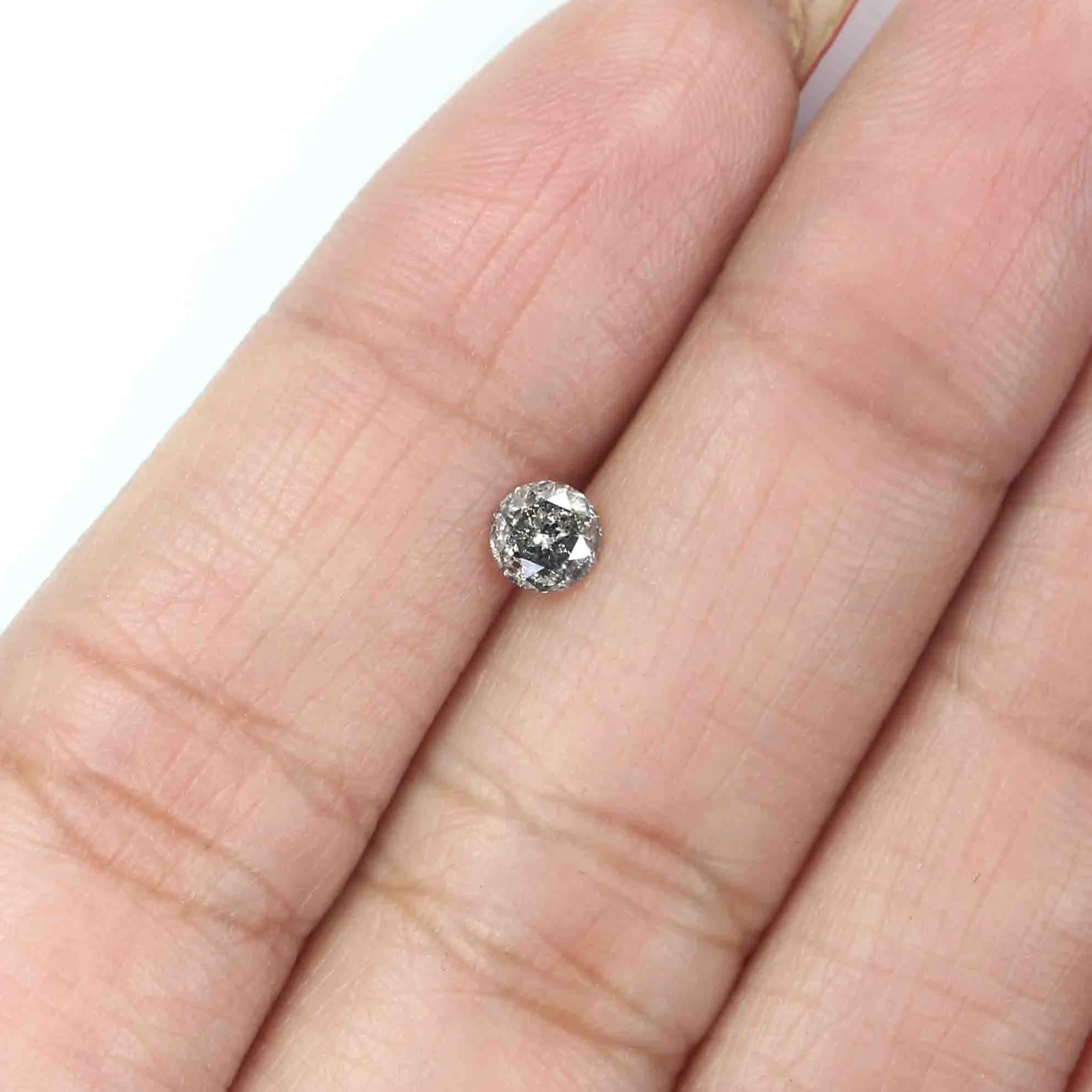 Natural Loose Round Salt And Pepper Diamond Black Grey Color 0.33 CT 4.30 MM Round Brilliant Cut Diamond L5064