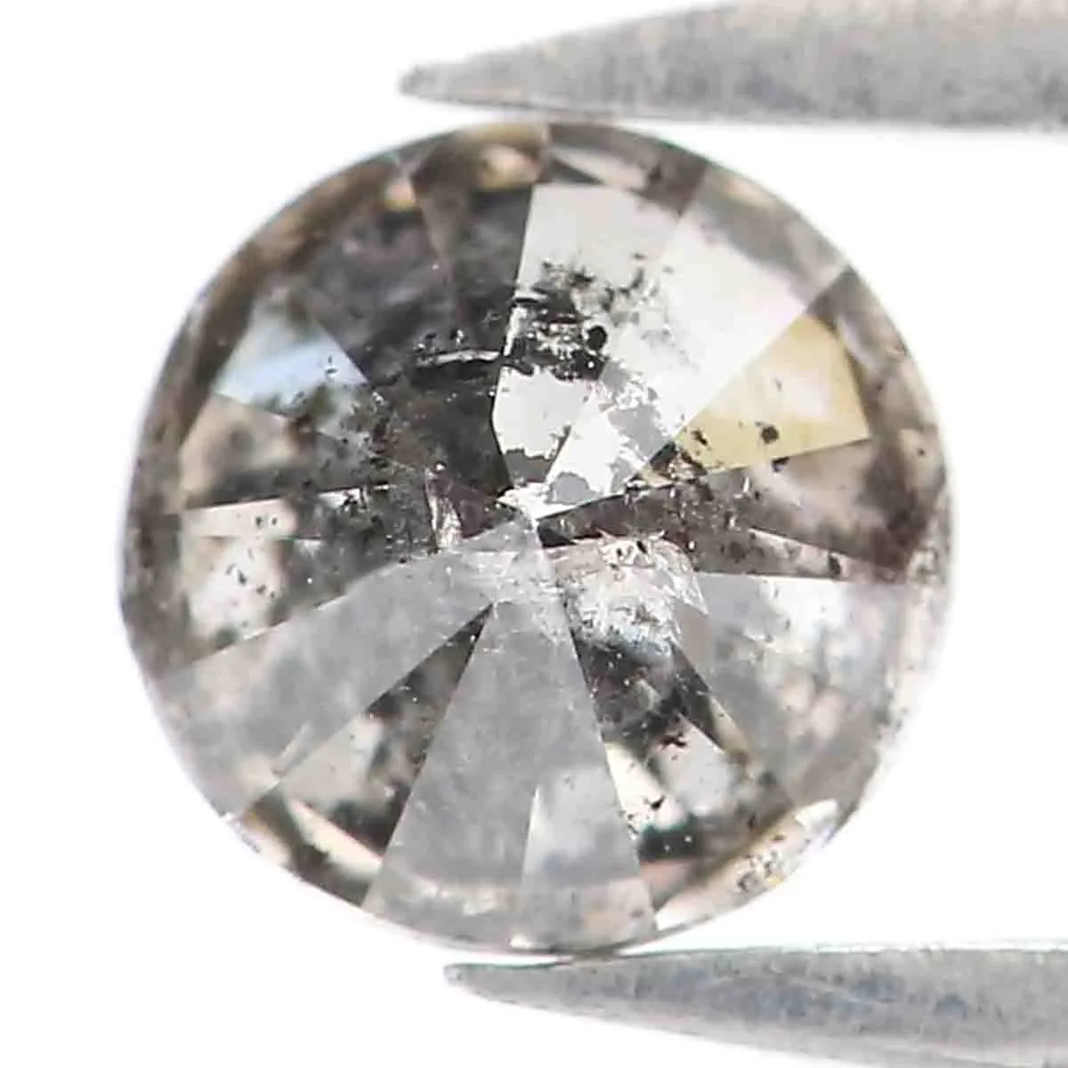 Natural Loose Round Salt And Pepper Diamond Black Grey Color 0.33 CT 4.30 MM Round Brilliant Cut Diamond L5064