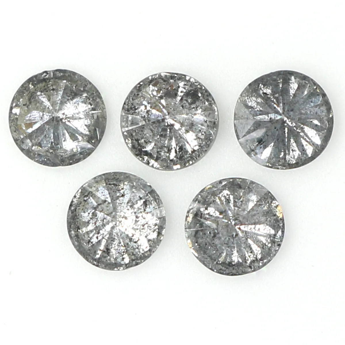 Natural Loose Round Salt And Pepper Diamond Black Grey Color 0.68 CT 3.20 MM Round Brilliant Cut Diamond KDL1385