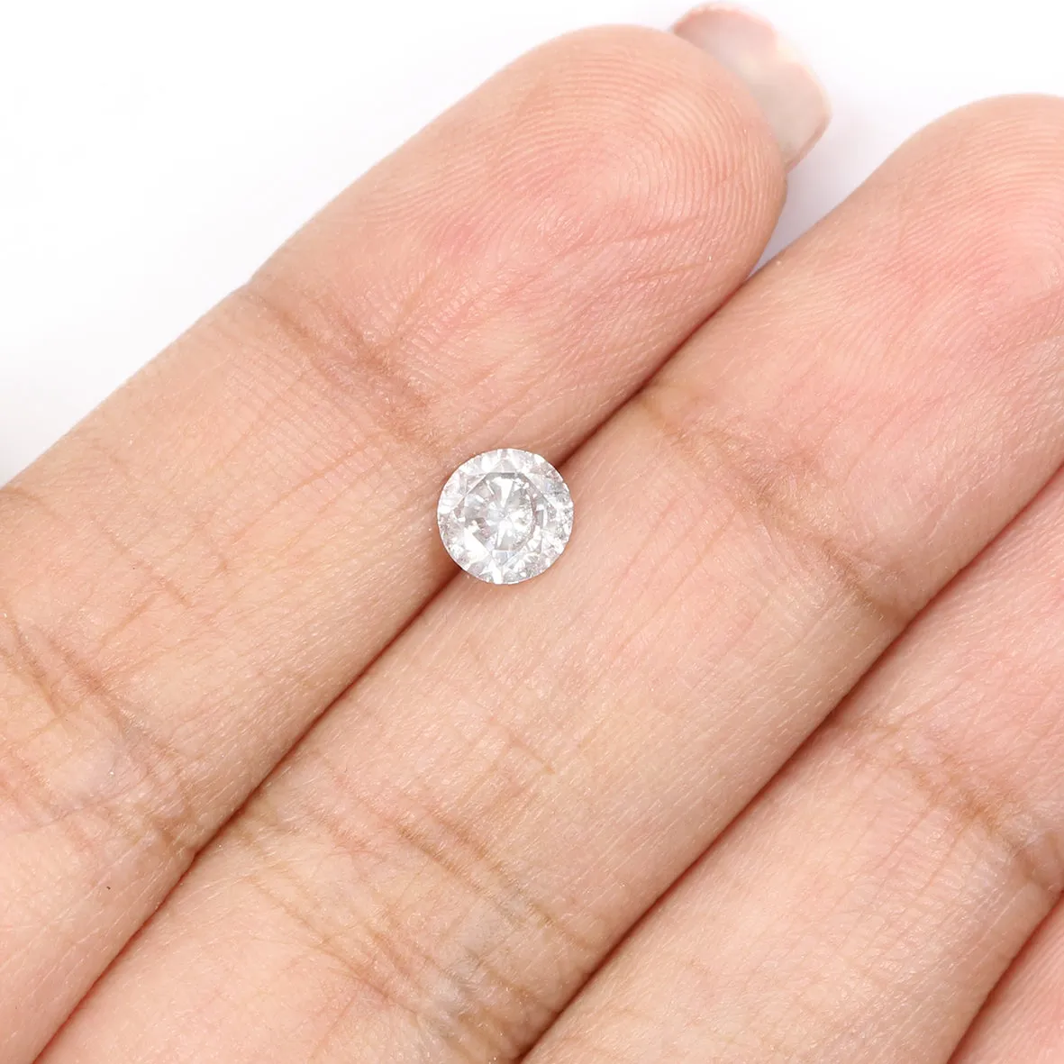 Natural Loose Round Salt And Pepper Diamond Black Grey Color 0.69 CT 5.50 MM Round Brilliant Cut Diamond L482