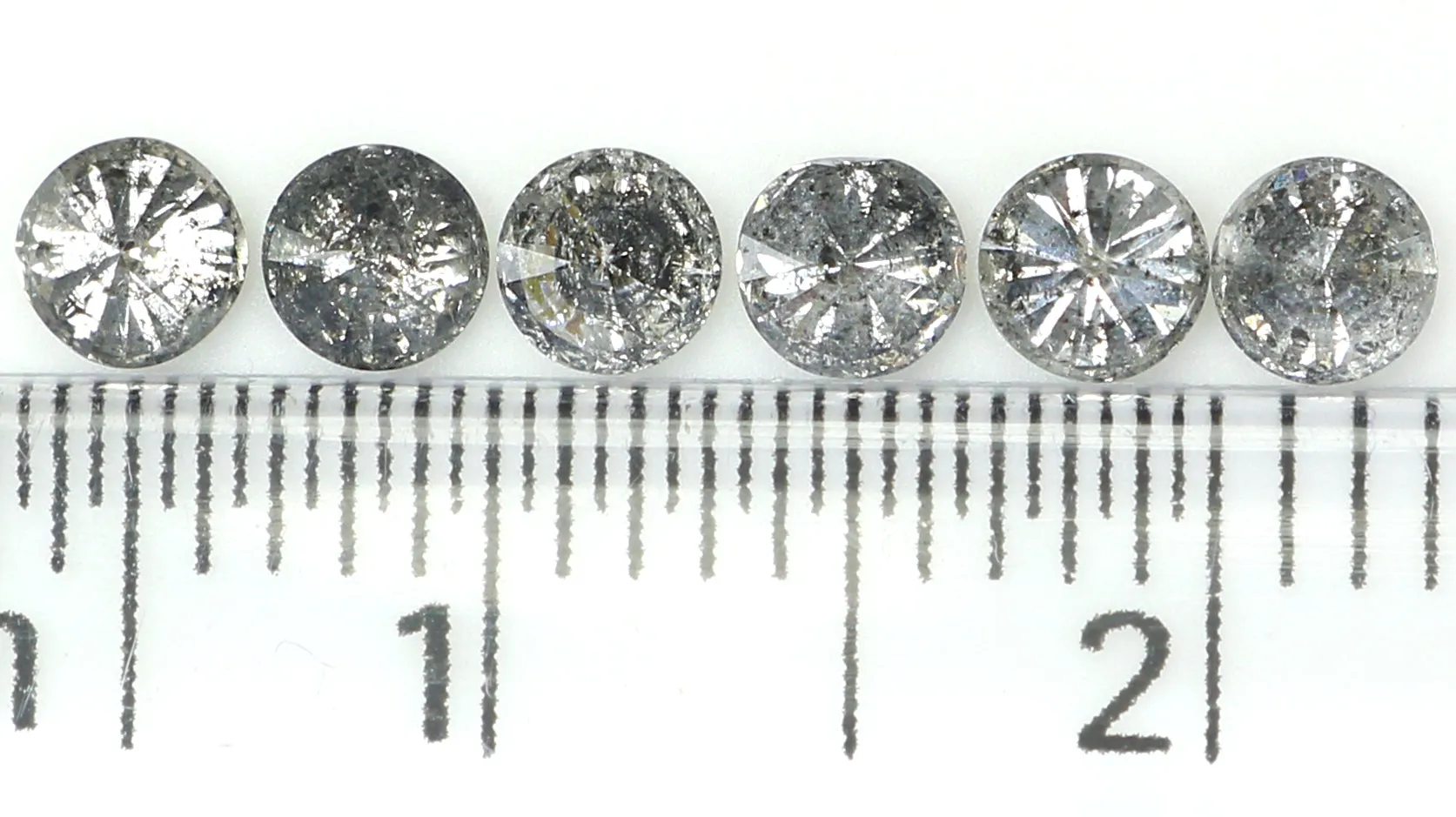 Natural Loose Round Salt And Pepper Diamond Black Grey Color 0.81 CT 3.10 MM Round Brilliant Cut Diamond KDL1395